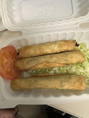 This is what $11.85 taquitos and guacamole look like, save your money.