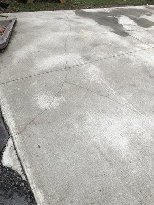 in less than 6mo, very large cracks have already spread across the entire slab of concrete