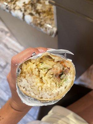 Reality - all rice burrito