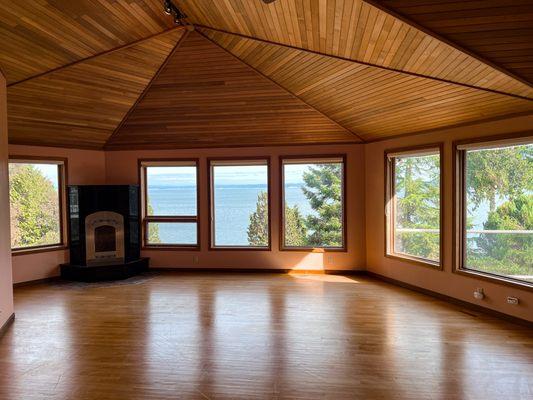 Those same Puget Sound Hood Canal views looking east from inside