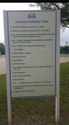 Lot of rules for this park.