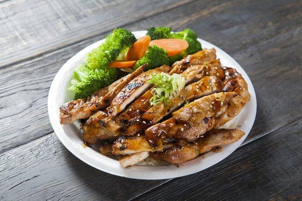 #14 Chicken Teriyaki w/Steamed Veggie Bowl