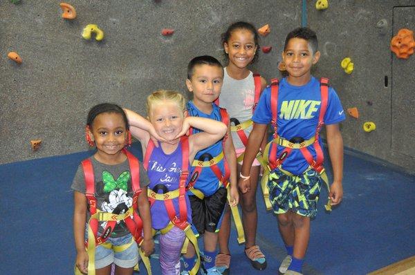 "Kids" of all ages love the rockwall! From beginner to experienced, there are a number of different courses available.