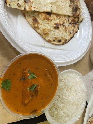 Butter chicken and butter naan