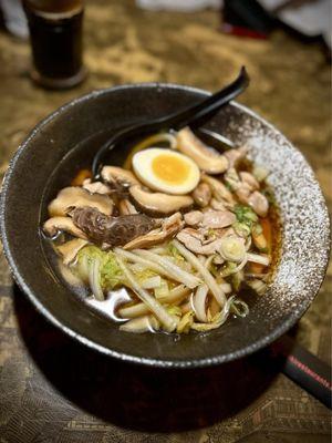 Udon noodles with chicken