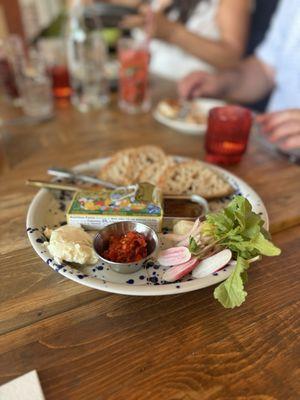 " anchovies snack plate"