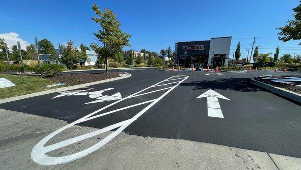 Line Striping for Chipotle in Moon Township, PA