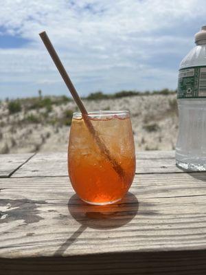 Aperol sprtiz with beach views!