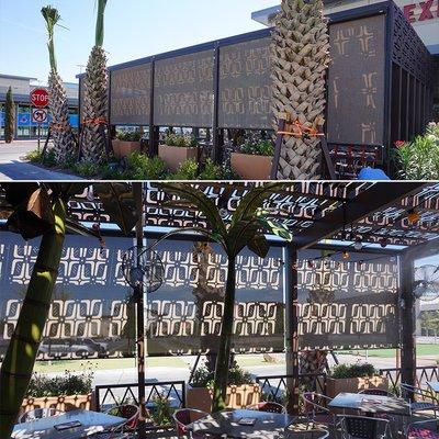 Patio Shade screens at Chuy's Mexican Restaurant in the Fountains at Farah