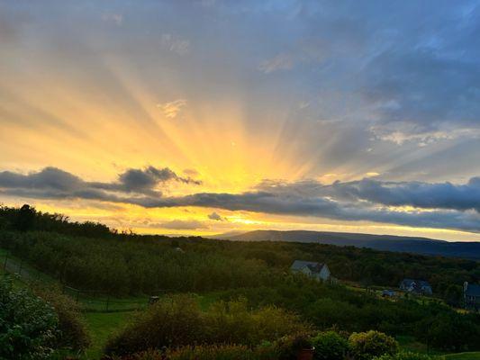 Sunset from the patio at Kettleboror