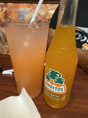 Lemonade and orange Jarritos