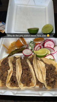 Beef tacos