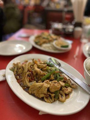 Spicy basil chicken