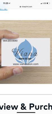 Salon business card