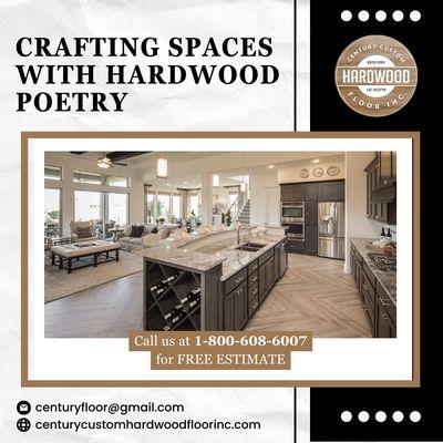 We weave spaces with the poetry of hardwood craftsmanship, turning each room into a symphony of elegance and warmth.  

#HardwoodPoetry