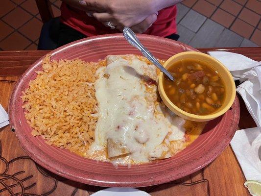 Shrimp enchiladas