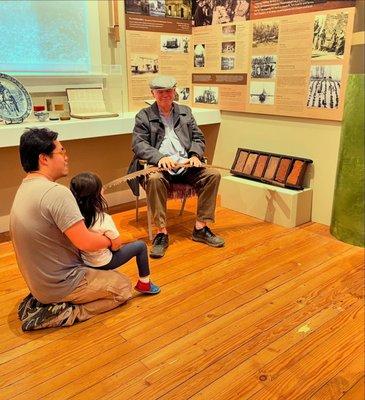 Historical logger during Mammoth Moments Family Day