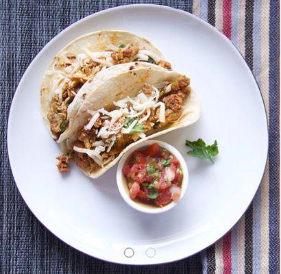 Soy chorizo taco breakfast