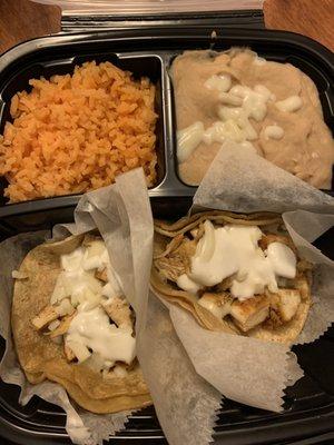 Taco combo plate