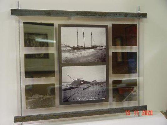 Recent work with glass negatives and photo prints.