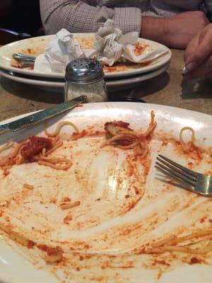 Two clean plate club members. Came just for the chicken parm.