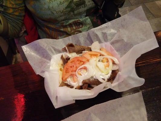 Gyro and double chicago dog