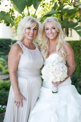 Both mother and daughter sprayed for brides special day