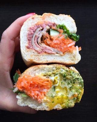 Our #1 Classic and #13 Green Eggs and Ham Banh Mi. @jeaniuseats knows what's good! PC: @jeaniuseats from Instagram.