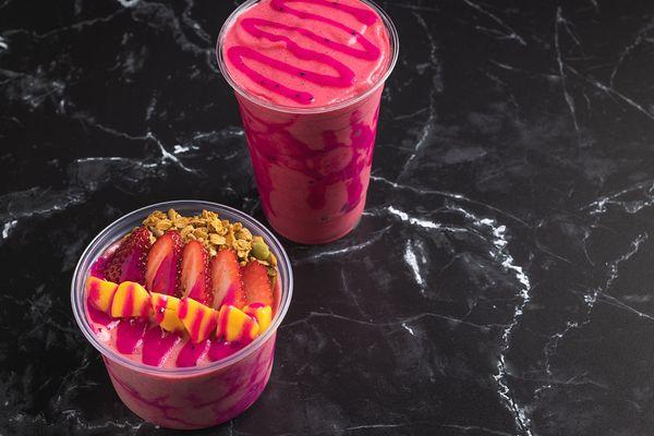 Mango Berry Bowl & Smoothie