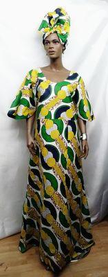 African Dress- African Long Full Dress w/Matching Head Wrap. 
 
 https://www.wilsdom.com/page12.html