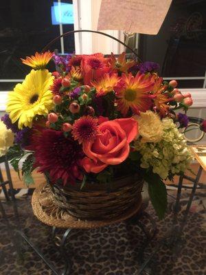 I received this gorgeous arrangement for my birthday-it is one of the nicest arrangements I have ever received