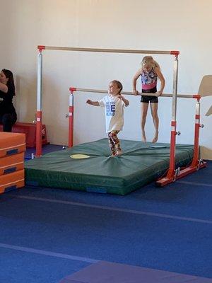 On the uneven bars