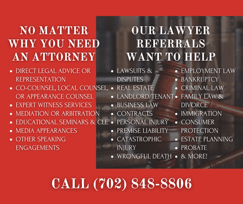 Attorney referrals no matter why you need one.