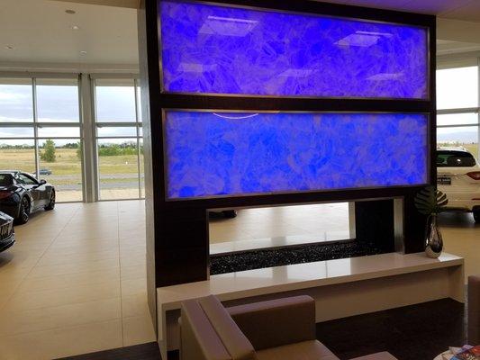 After installation by EZFix. The granite wall has different colors that bring the stone alive!