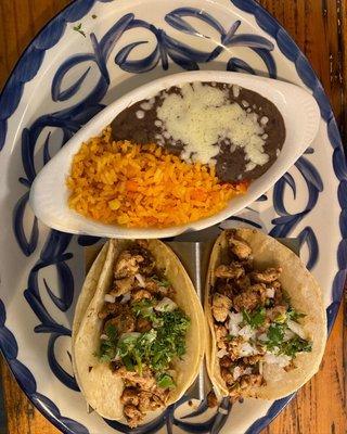 Grilled chicken tacos