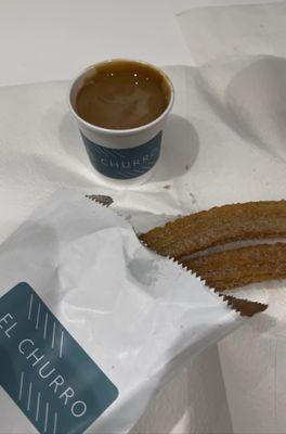 3 pc churros with dulce de leche dip