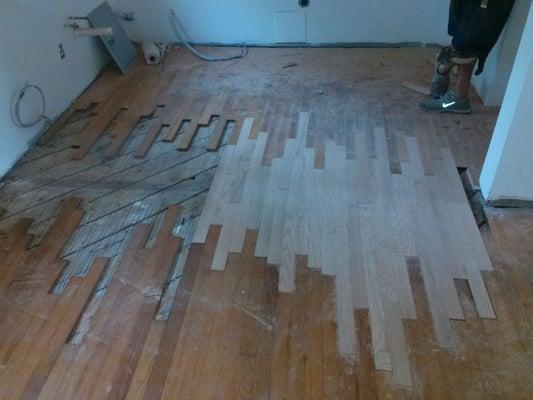 Oak Floorweave in repair