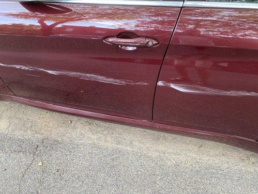 Driver and Rear Passenger Door Scratches