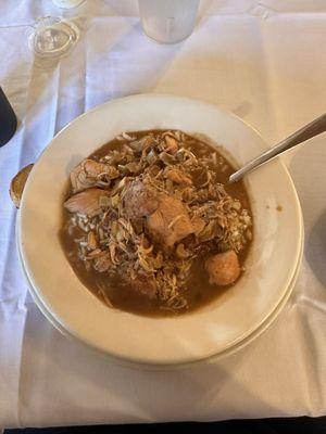 Chicken and sausage gumbo