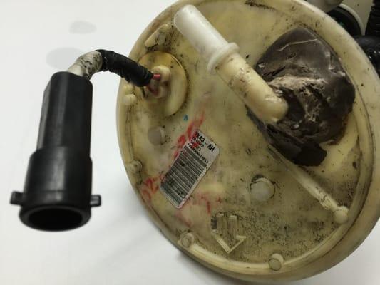 He attempted to patch this fuel pump and charge for it