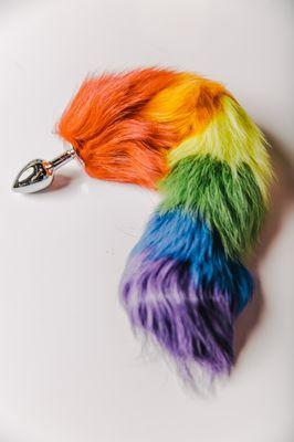 Rainbow Fox Tail Anal Plug