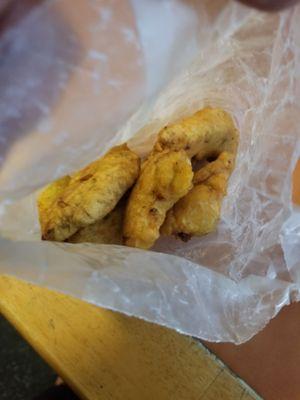 Codfish fritters!! $1 per order