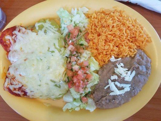 Red and Green Enchiladas