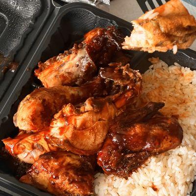 1/2 Caribbean Style BBQ Chicken