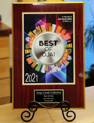 Best of Ojai 2021 Award