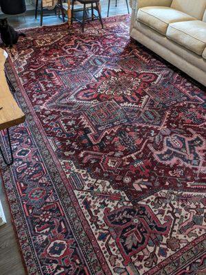 Rug "after" (and yes, I have cats)