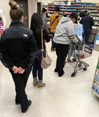 Typical line at the pharmacy since 2017 when they stopped being 24 hours.