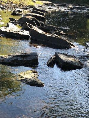 Great rocks for crossing over the water