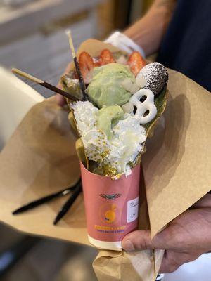 Matcha Bubble Waffle