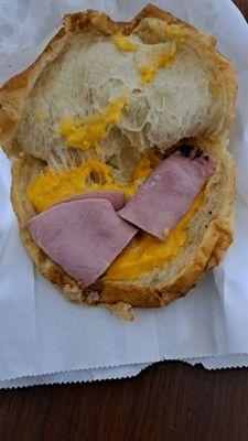 Ham and cheese croissant from busy b's in Haltom City